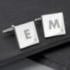 Personalised Initials and Age Square Cufflinks