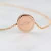Personalised Wreath Initials Rose Gold Tone Disc Necklace