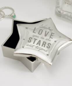 Personalised Love You To The Stars Star Trinket Box