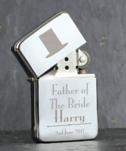 Personalised Decorative Wedding Father of the Bride Lighter