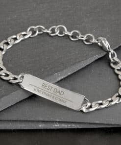 Personalised Classic Stainless Steel Unisex Bracelet
