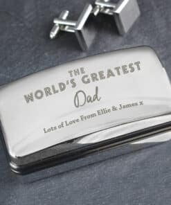 Personalised 'The World's Greatest' Cufflink Box