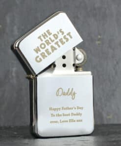 Personalised 'The World's Greatest' Silver Lighter