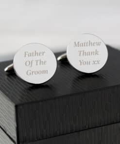Personalised Any Message Round Cufflinks