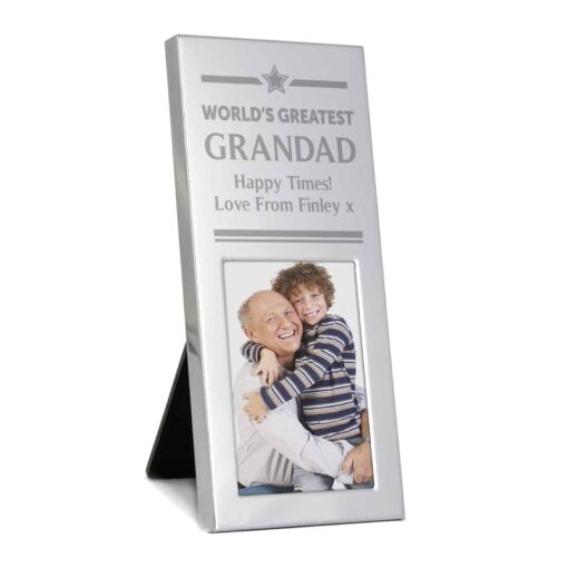 Personalised Gold Award Small Silver 2x3 Photo Frame