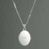 Personalised Sterling Silver Oval Locket Necklace