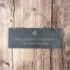 Personalised Flower Motif Hanging Slate Plaque