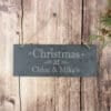 Personalised Christmas Hanging Slate Plaque