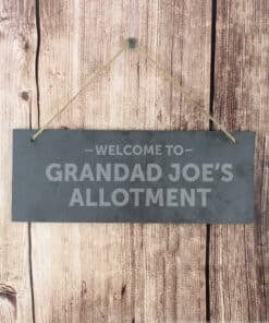 Personalised Welcome To... Hanging Slate Plaque