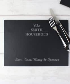Personalised Family Slate Placemat