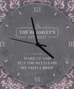 Personalised Kitchen Slate Clock