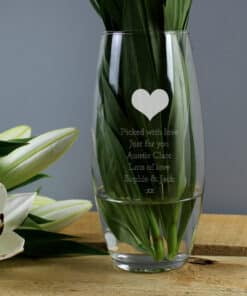 Personalised Heart Bullet Vase