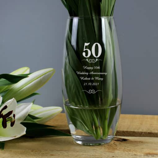 Personalised 50 Years Bullet Vase