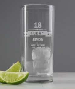Personalised Birthday Star Hi Ball Glass