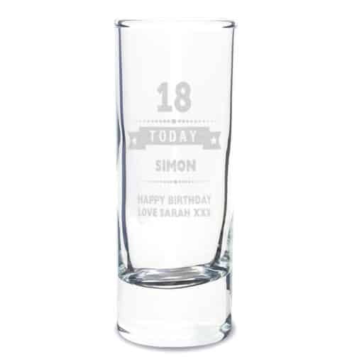 Personalised Birthday Star Shot Glass