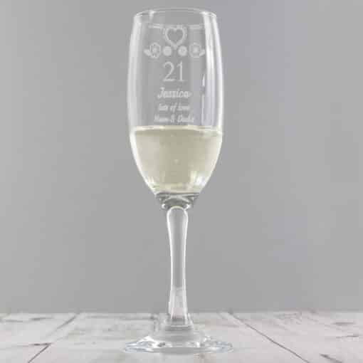 Personalised Birthday Craft Flute Glass