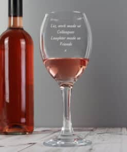 Personalised Any Message Wine Glass