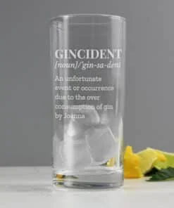 Personalised Gincident Hi Ball Glass