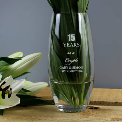 Personalised Anniversary Bullet Vase