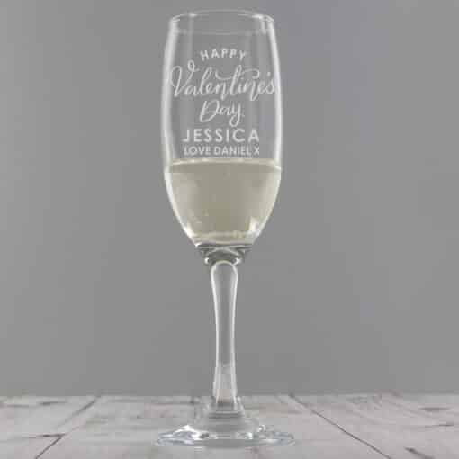 Personalised Valentine's Day Flute Glass