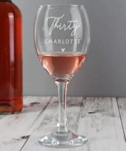 Personalised Big Age Wine Glass