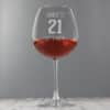 Personalised Big Age Bottle of Wine Glass