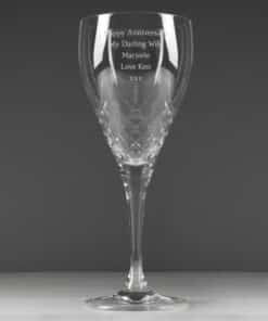 Personalised Cut Crystal Wine Glass