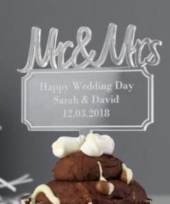 Personalised Mr & Mrs Plaque Acrylic Cake Decorating Supplies