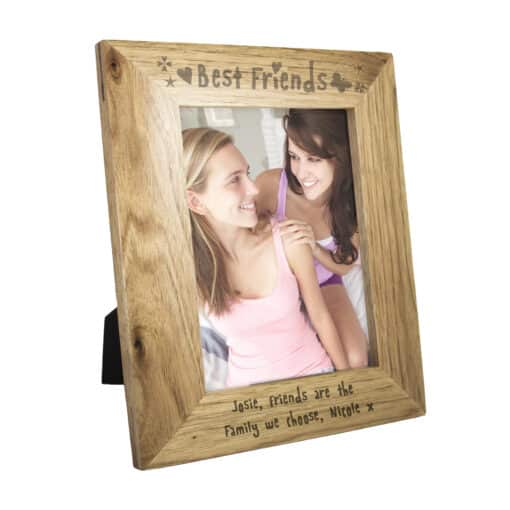 Personalised Best Friends 5x7 Wooden Photo Frame