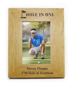 Personalised Oak Finish 4x6 Golf Photo Frame