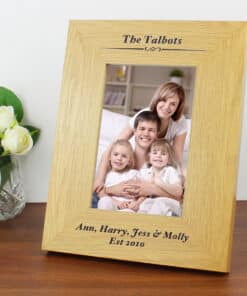 Personalised Formal 4x6 Oak Finish Photo Frame