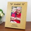 Personalised Oak Finish 4x6 Grandchild Photo Frame