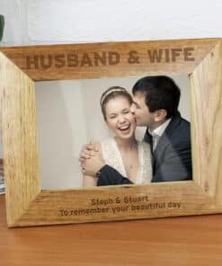 Personalised Bold Text 7x5 Landscape Wooden Photo Frame