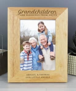 Personalised 'Grandchildren are a Blessing' 5x7 Wooden Photo Frame