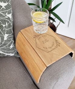 Personalised Take Time For Yourself Wooden Sofa Tray