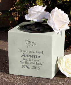Personalised Dove Memorial Vase