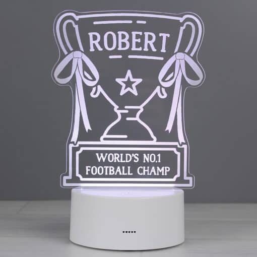 Personalised LED Lights Personalised Trophy LED Colour Changing Night Light