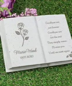 Personalised Rose Memorial Book