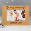 Personalised Oak Finish 6x4 Snowflake Photo Frame
