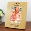 Personalised Oak Finish 4x6 I Heart My Photo Frame
