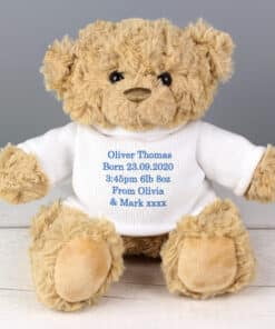 Personalised Message Teddy Bear - Blue