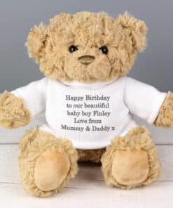 Personalised Message Teddy Bear - Grey