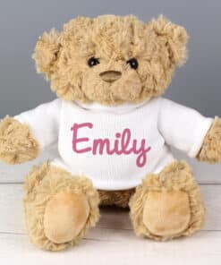 Personalised Pink Name Only Teddy Bear