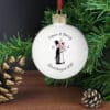 Personalised Cartoon Couple Keepsake Bauble