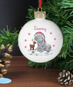 Personalised Me To You Reindeer Bauble