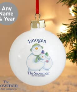 Personalised The Snowman and the Snowdog Bauble