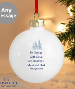 Personalised The Snowman and the Snowdog Bauble
