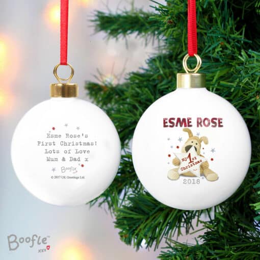 Personalised Boofle My 1st Christmas Bauble