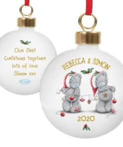 Personalised Me to You Christmas Couple's Bauble