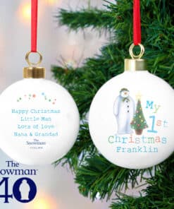 Personalised The Snowman My 1st Christmas Bauble